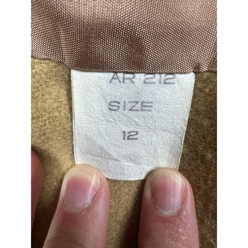 Vintage Womens Camel Wool Double Breasted Peacoat Size 12 Classic Old Money - Picture 6 of 12